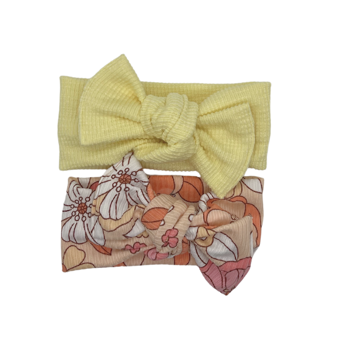 Creamsicle Floral Ribbed