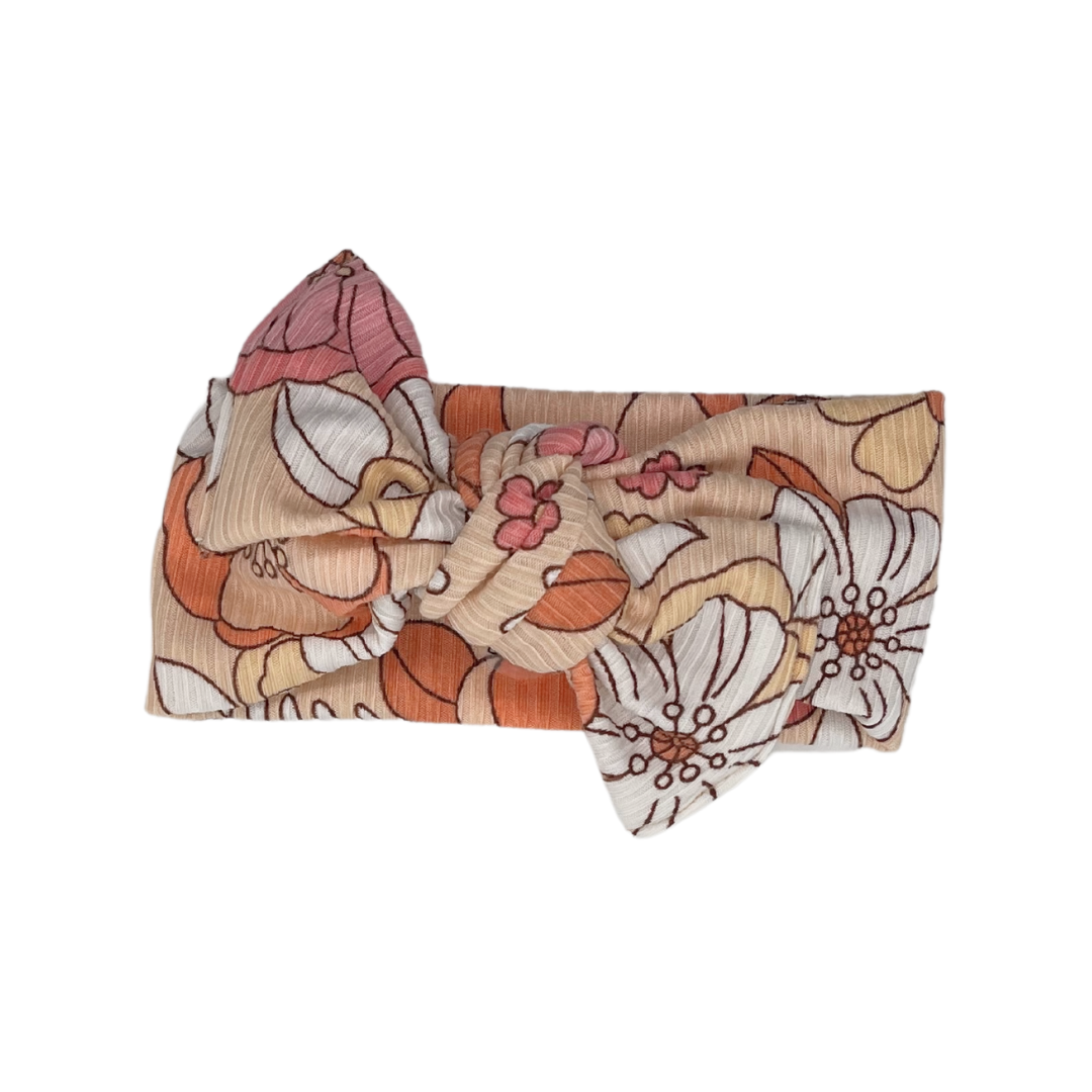 Creamsicle Floral Ribbed