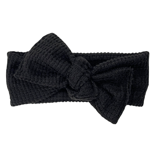 Black Chunky Waffle Knit