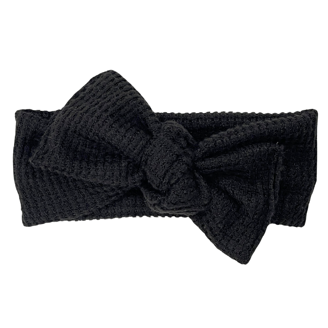 Black Chunky Waffle Knit